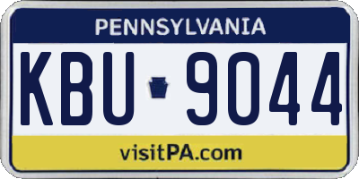 PA license plate KBU9044