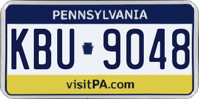 PA license plate KBU9048