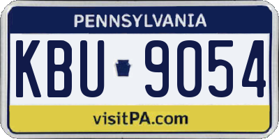 PA license plate KBU9054