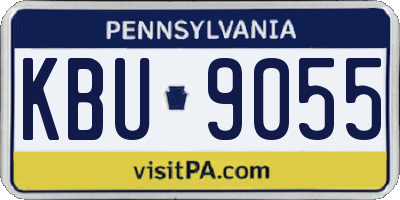 PA license plate KBU9055