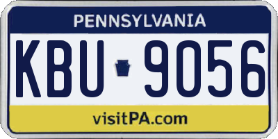PA license plate KBU9056