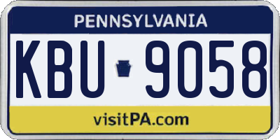 PA license plate KBU9058