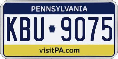PA license plate KBU9075
