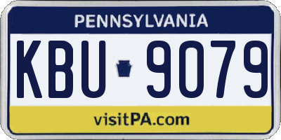 PA license plate KBU9079