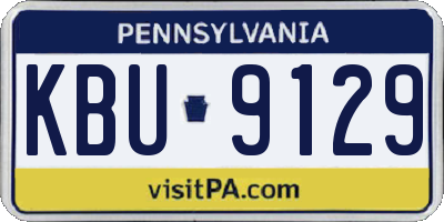 PA license plate KBU9129