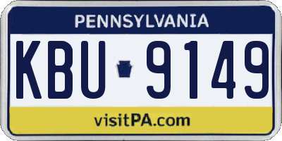PA license plate KBU9149