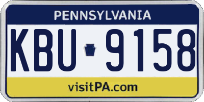 PA license plate KBU9158