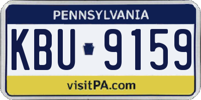 PA license plate KBU9159