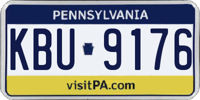 PA license plate KBU9176