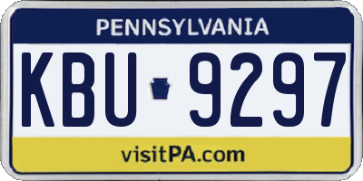 PA license plate KBU9297