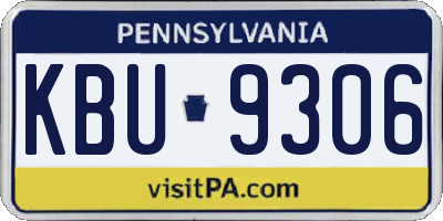 PA license plate KBU9306