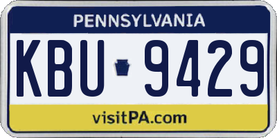 PA license plate KBU9429