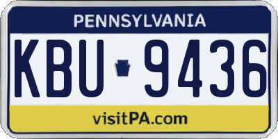 PA license plate KBU9436