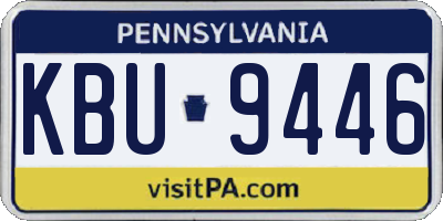PA license plate KBU9446