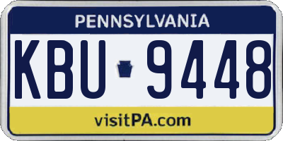 PA license plate KBU9448