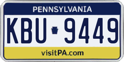 PA license plate KBU9449