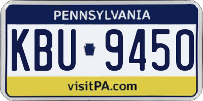 PA license plate KBU9450