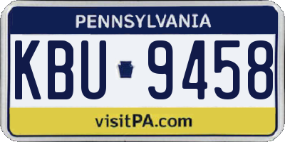 PA license plate KBU9458