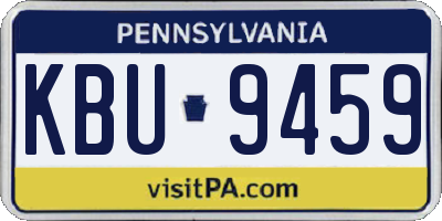 PA license plate KBU9459