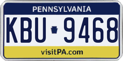 PA license plate KBU9468