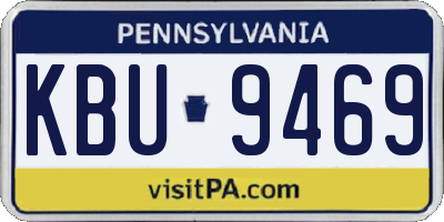 PA license plate KBU9469