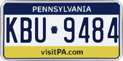 PA license plate KBU9484