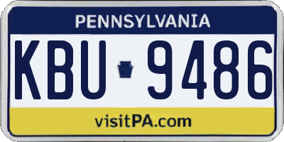 PA license plate KBU9486