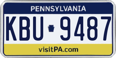 PA license plate KBU9487