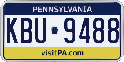 PA license plate KBU9488
