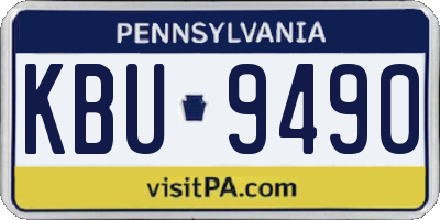 PA license plate KBU9490