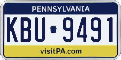 PA license plate KBU9491