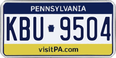PA license plate KBU9504