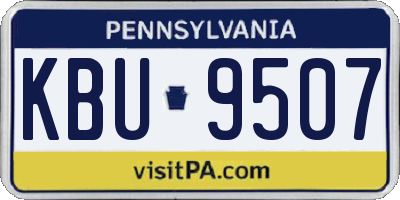 PA license plate KBU9507