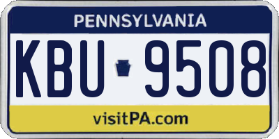 PA license plate KBU9508
