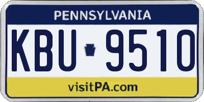 PA license plate KBU9510