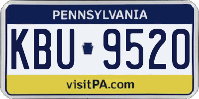 PA license plate KBU9520