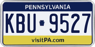 PA license plate KBU9527