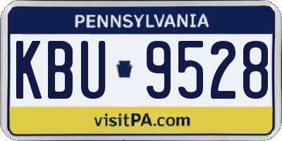 PA license plate KBU9528