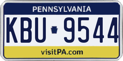 PA license plate KBU9544