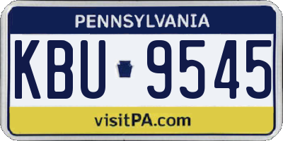 PA license plate KBU9545