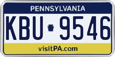 PA license plate KBU9546