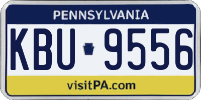 PA license plate KBU9556