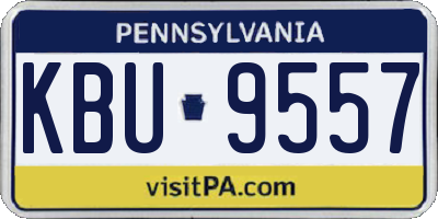PA license plate KBU9557