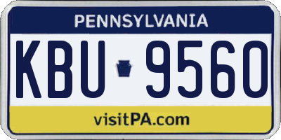 PA license plate KBU9560