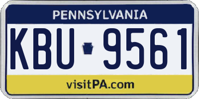 PA license plate KBU9561