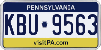 PA license plate KBU9563