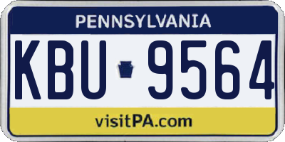 PA license plate KBU9564