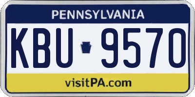 PA license plate KBU9570