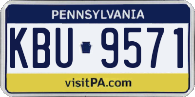 PA license plate KBU9571