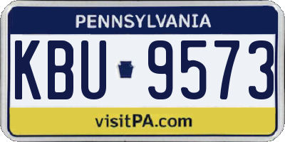 PA license plate KBU9573